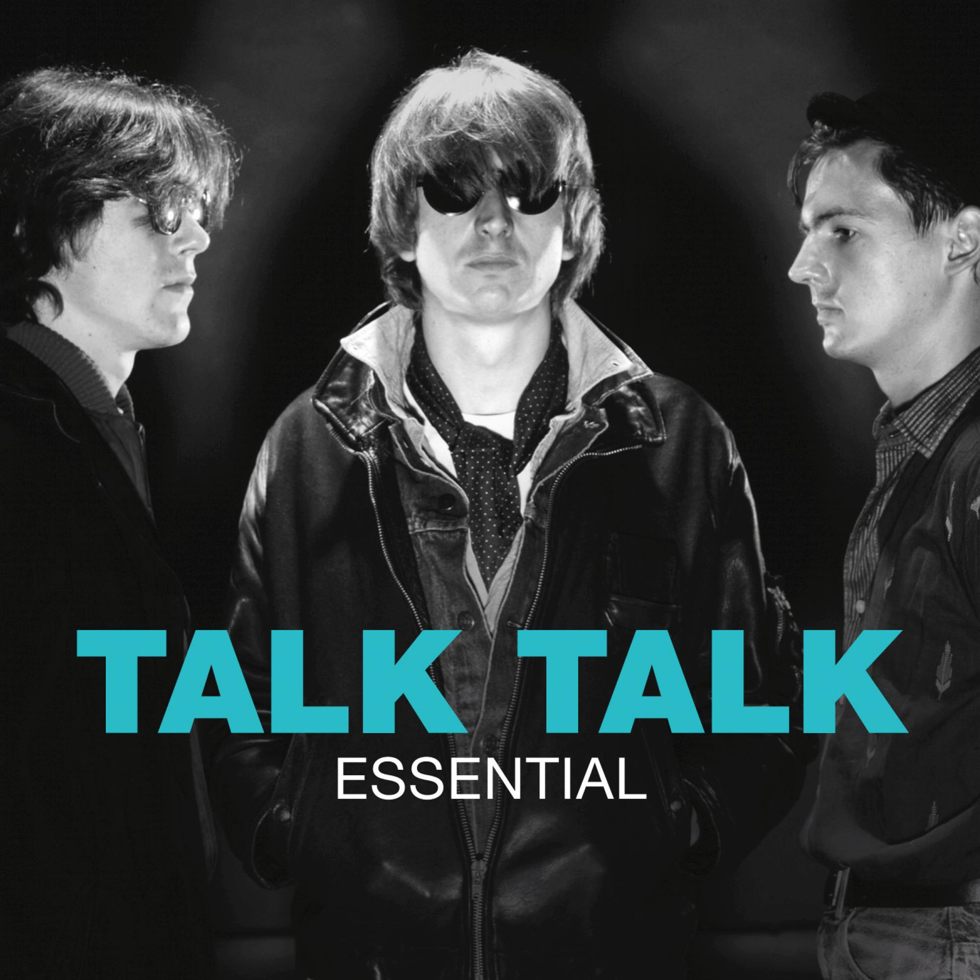 Albumcover: Talk Talk Bandmitglieder. Drei Männer in Schwarzweiß. Text: Talk Talk.