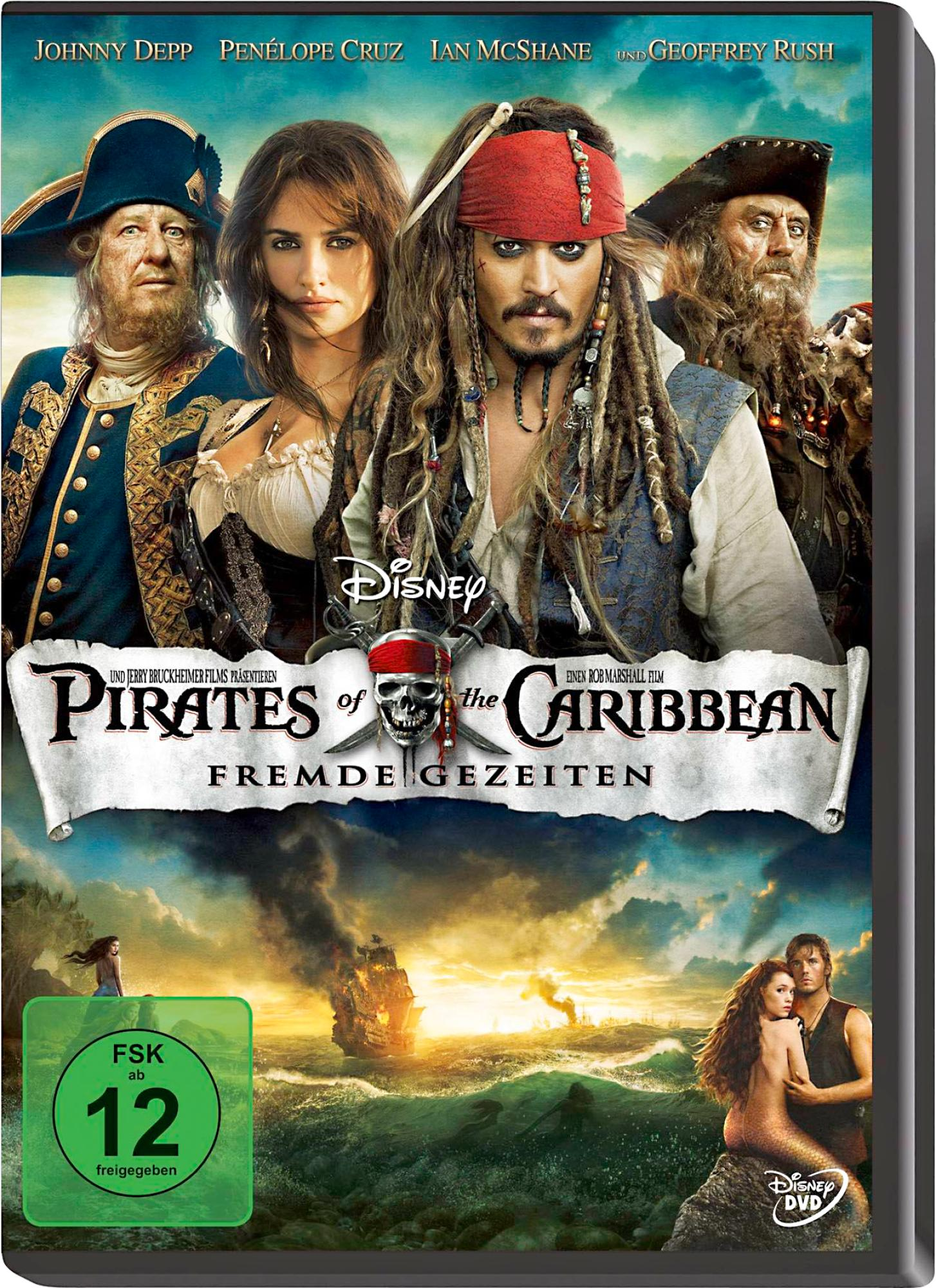 DVD-Cover des Films Fluch der Karibik, mit Johnny Depp und anderen.