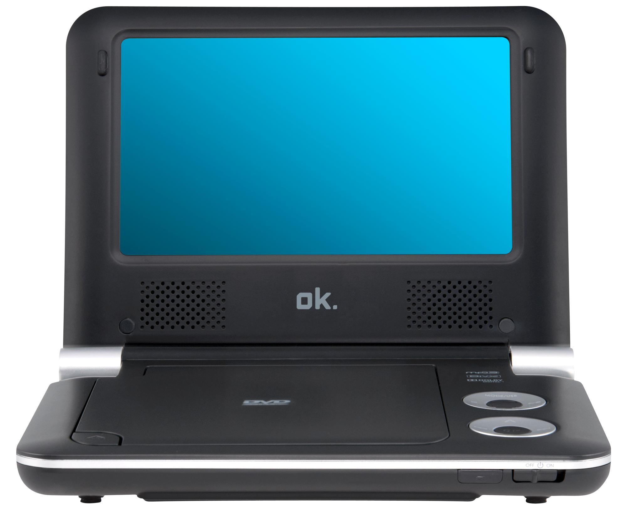 OK. OPD 800 Tragbarer DVD Player, Schwarz