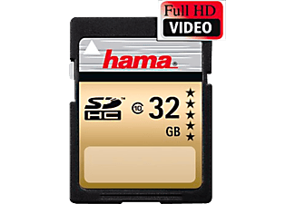 HAMA SDHC 22MB/S CL10 - SDHC-Speicherkarte  (32 GB, 22 MB/s, Schwarz/Gold)