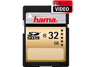HAMA SDHC 22MB/S CL10 - SDHC-Speicherkarte (32 GB, 22 MB/s, Schwarz/Gold)