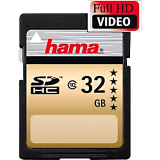 HAMA SDHC 22MB/S CL10 - SDHC-Schede di memoria  (32 GB, 22 MB/s, Nero/Oro)