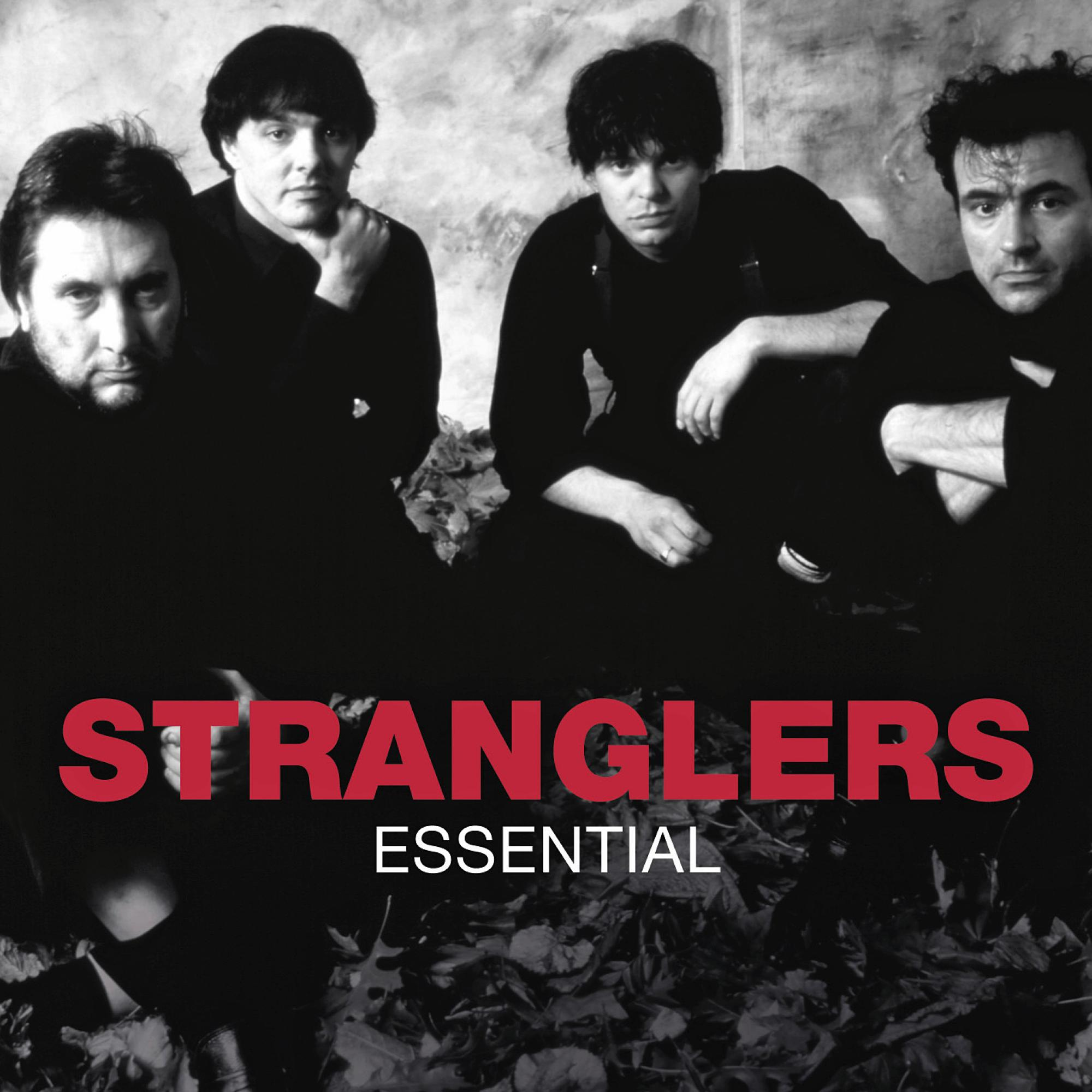 Das Albumcover der Stranglers mit vier Bandmitgliedern.