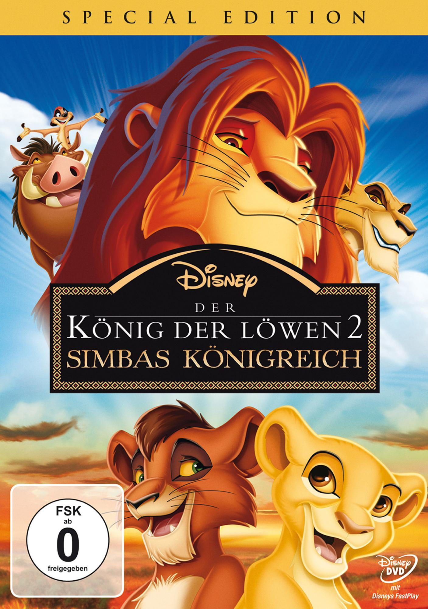 König der Löwen 2 DVD-Cover mit Löwenfiguren.