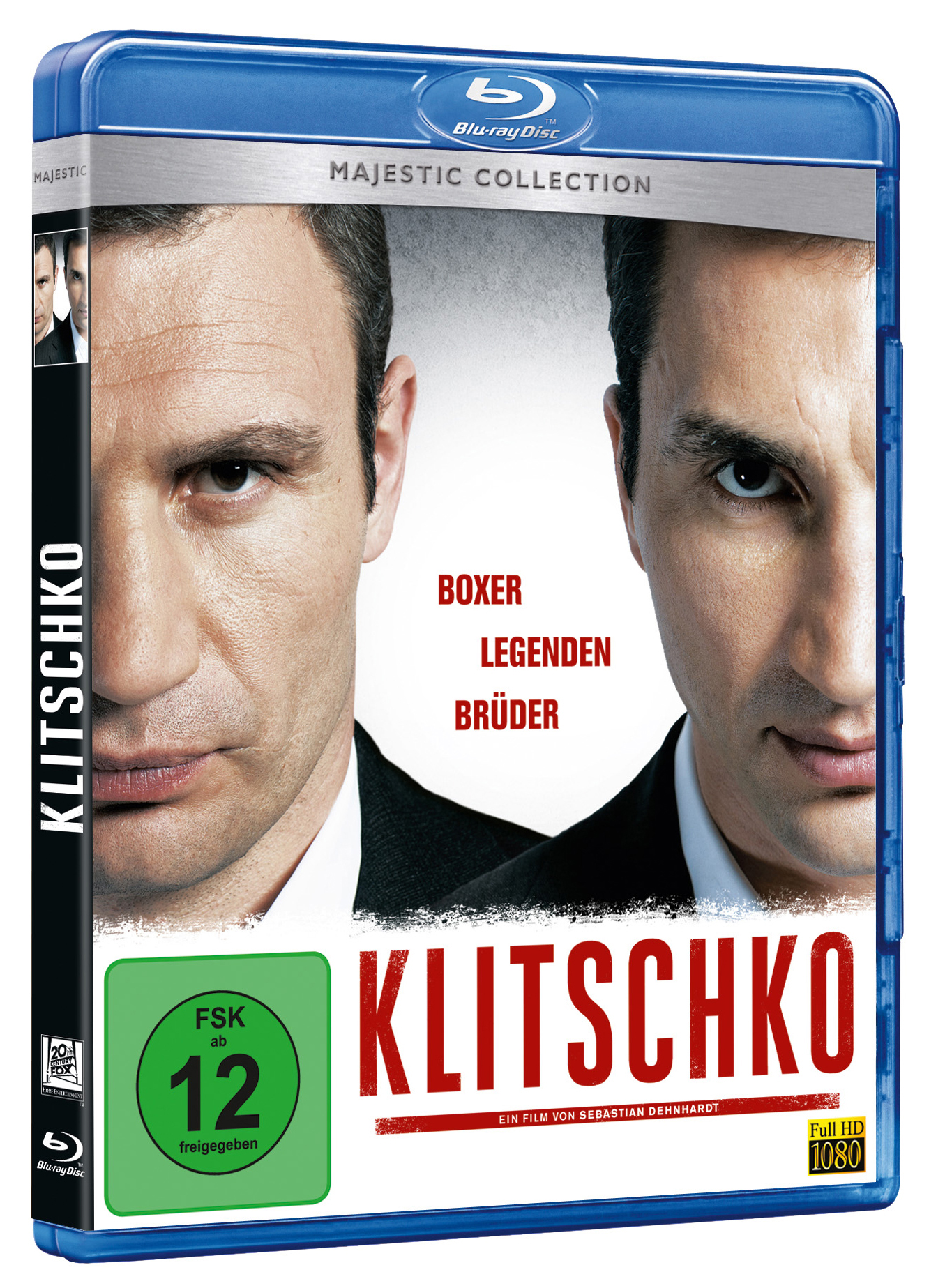 Blu-ray-Cover mit zwei Gesichtern und dem Wort 'Klitschko'. Blauer Hintergrund.