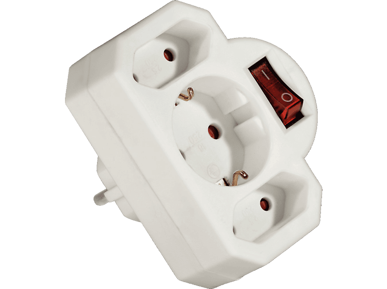 HAMA 108846 Multistecker, 3-fach, 2 Euro/1 Schutzkontakt-Steckdose, Schalter,  Weiß online kaufen