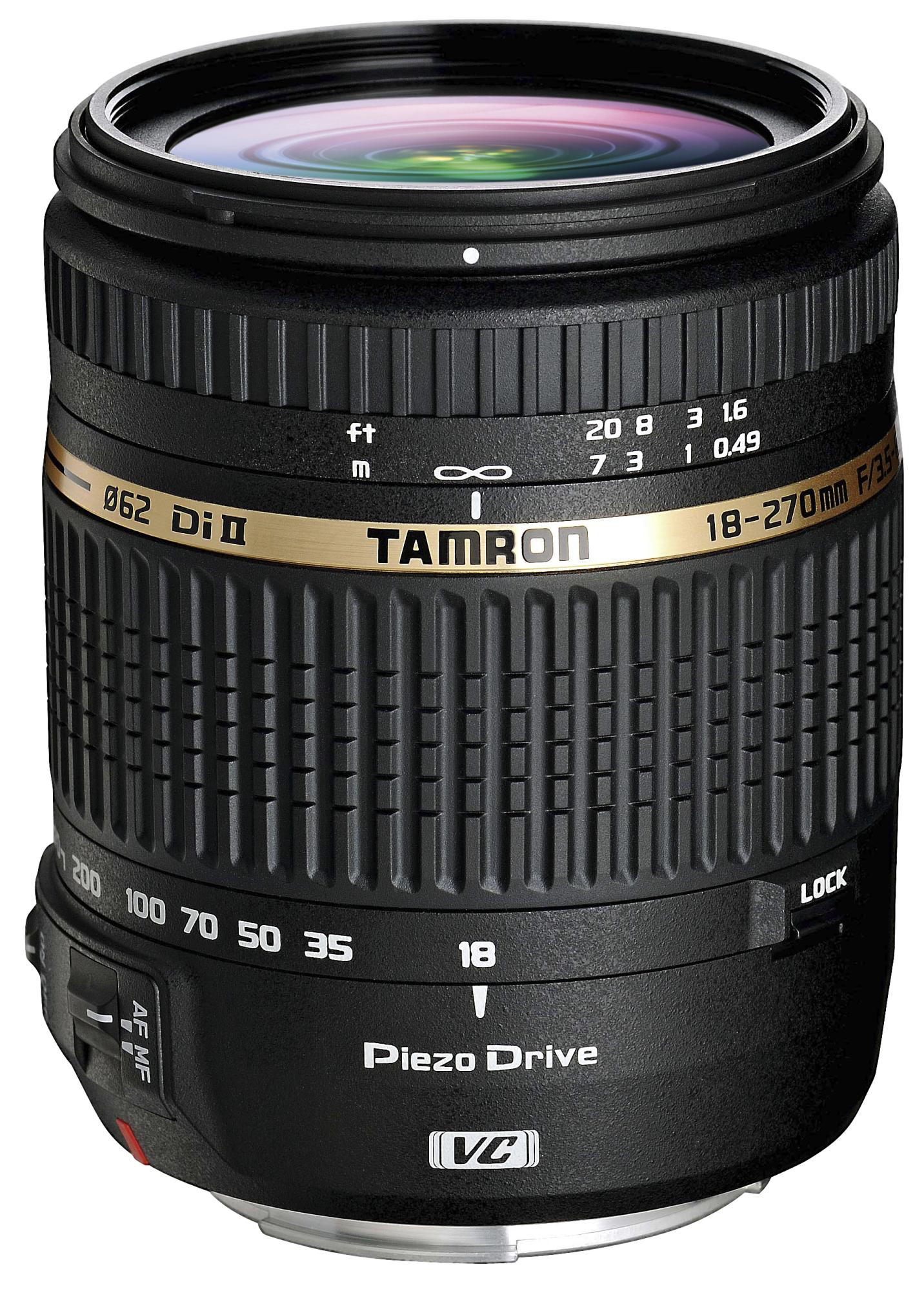 TAMRON B008E 18 mm - 270 mm f/3.5-6.3 Di II, VC, PZD (Objektiv für Canon EF-Mount, Schwarz)