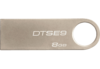 Pendrive de 8Gb - Kingston DTSE9, USB 2.0, color plateado