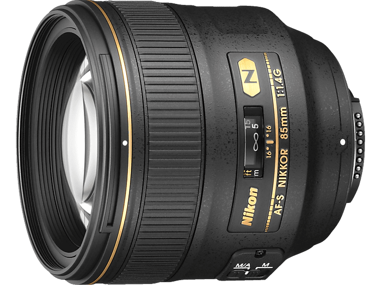 NIKON AF-S NIKKOR 85mm 1:1,4G - 85 mm f/1.4 AF-S, N (Objektiv für Nikon F-Mount, Schwarz)