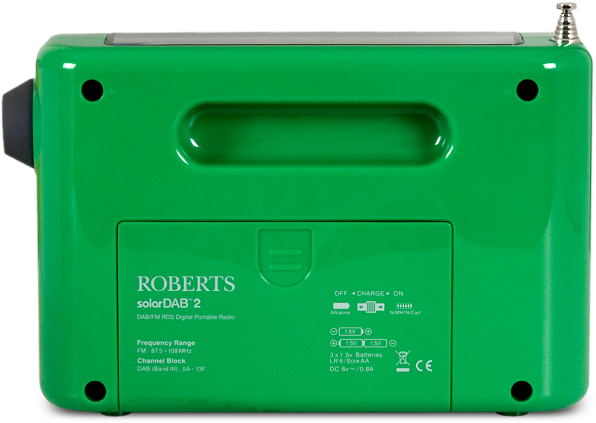 ROBERTS solarDAB 2 DAB+ Radio, Digital, Grün