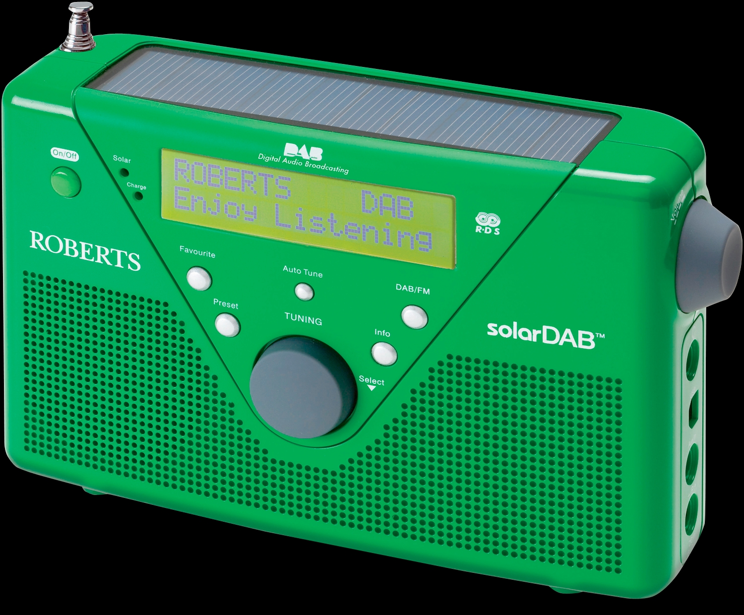 2 Digital, Grün DAB+ ROBERTS solarDAB Radio,