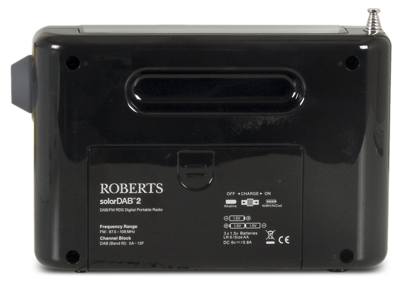 ROBERTS solarDAB 2 Digitalradio, Digital, Schwarz