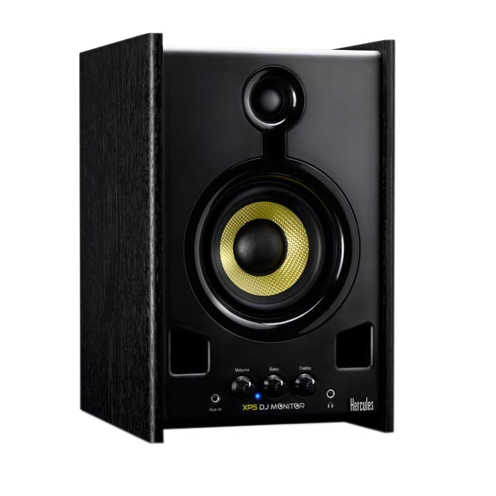 HERCULES XPS 2.0 80 DJ Monitor (2.0 Lautsprecher, 80 W, Kopfhörer-/AUX-Eingang) Lautsprecher, Schwarz