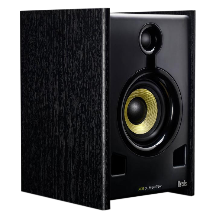 HERCULES XPS 2.0 80 DJ Monitor (2.0 Lautsprecher, 80 W, Kopfhörer-/AUX-Eingang) Lautsprecher, Schwarz