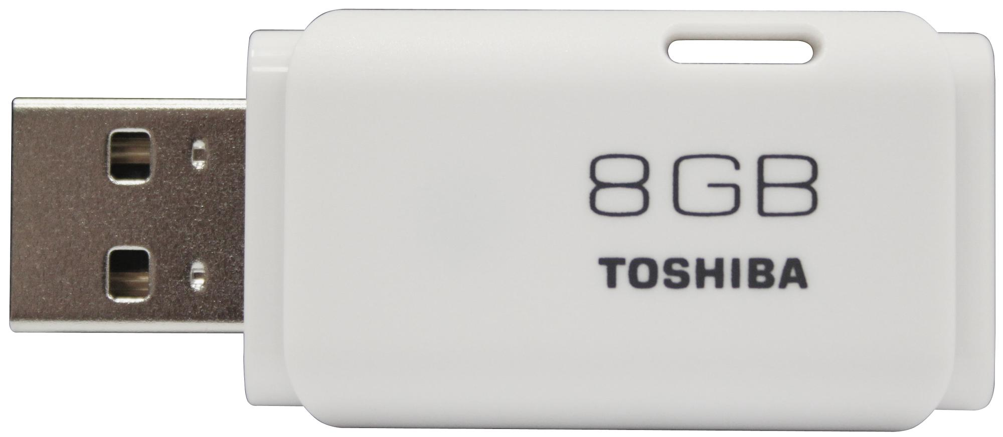 Pendrive 8GB - Toshiba TransMemory White, USB 2.0, blanco