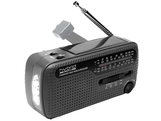 MUSE MH-07 DS - Radio solaire (AM, FM, KW, Gris)