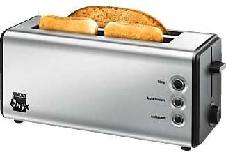UNOLD 38915 Onyx Duplex Toaster Edelstahl/Schwarz (1400 Watt, Schlitze: 2)