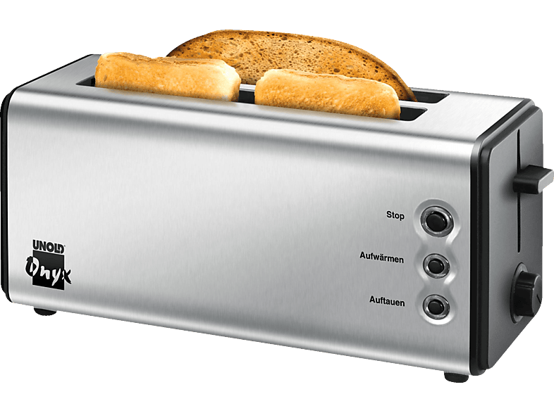 Toaster UNOLD 38915 Onyx Duplex Toaster Edelstahl/Schwarz (1400 Watt
