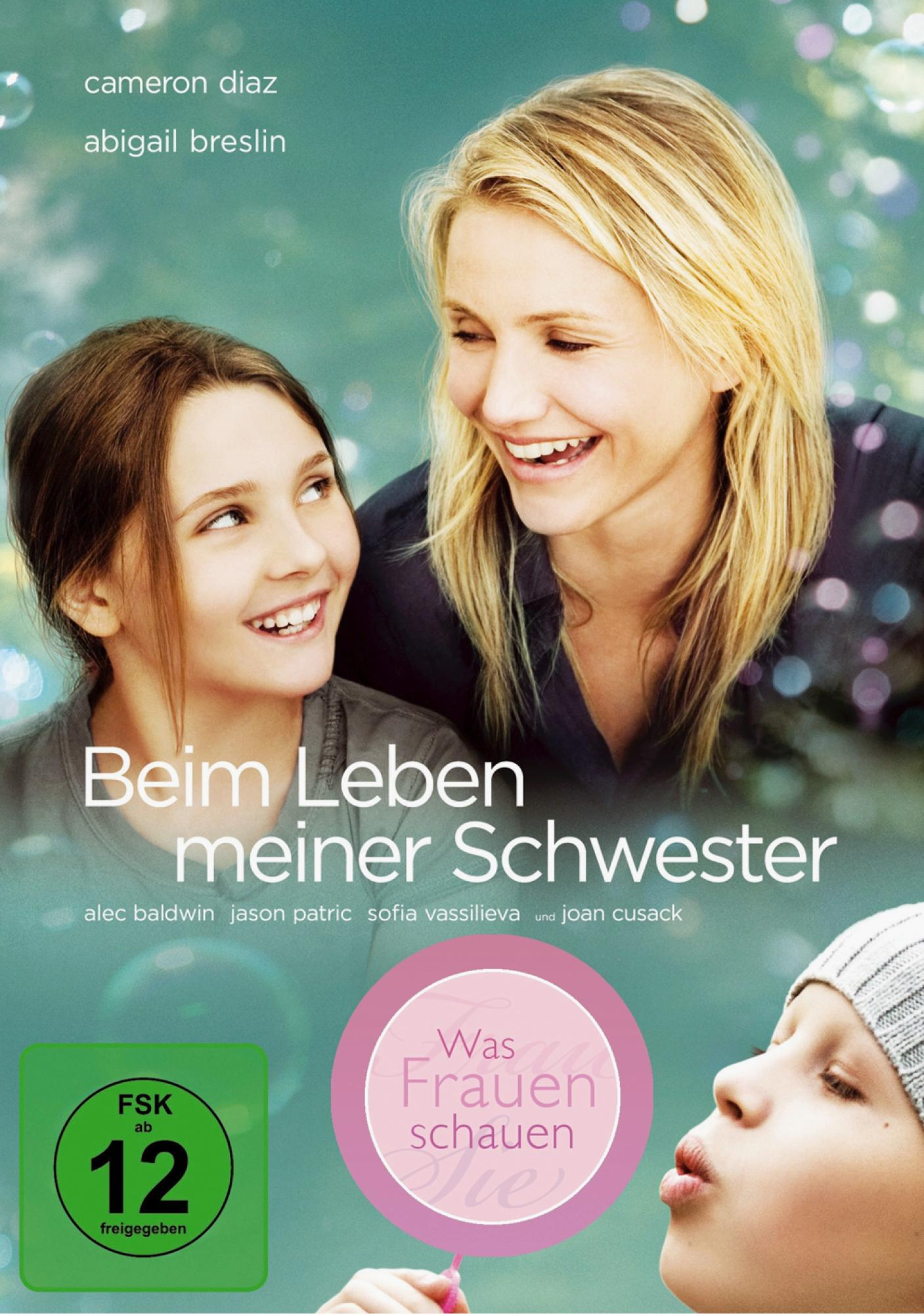 Filmposter: Zwei Frauen und ein Mädchen lächeln mit einer rosa Blase und dem Titel.
