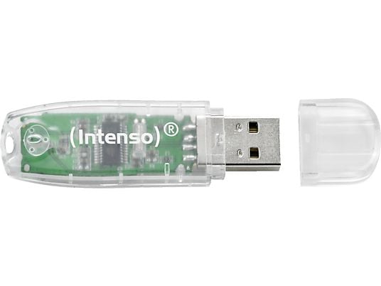 INTENSO Rainbow - USB-Stick  (32 GB, Transparent)