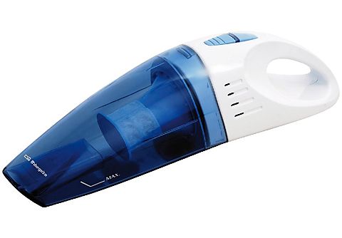 Aspirador de mano - Orbegozo AP 1000, 3.6 V, Apto para sólido y líquido, Filtro permanente, Blanco/Azul