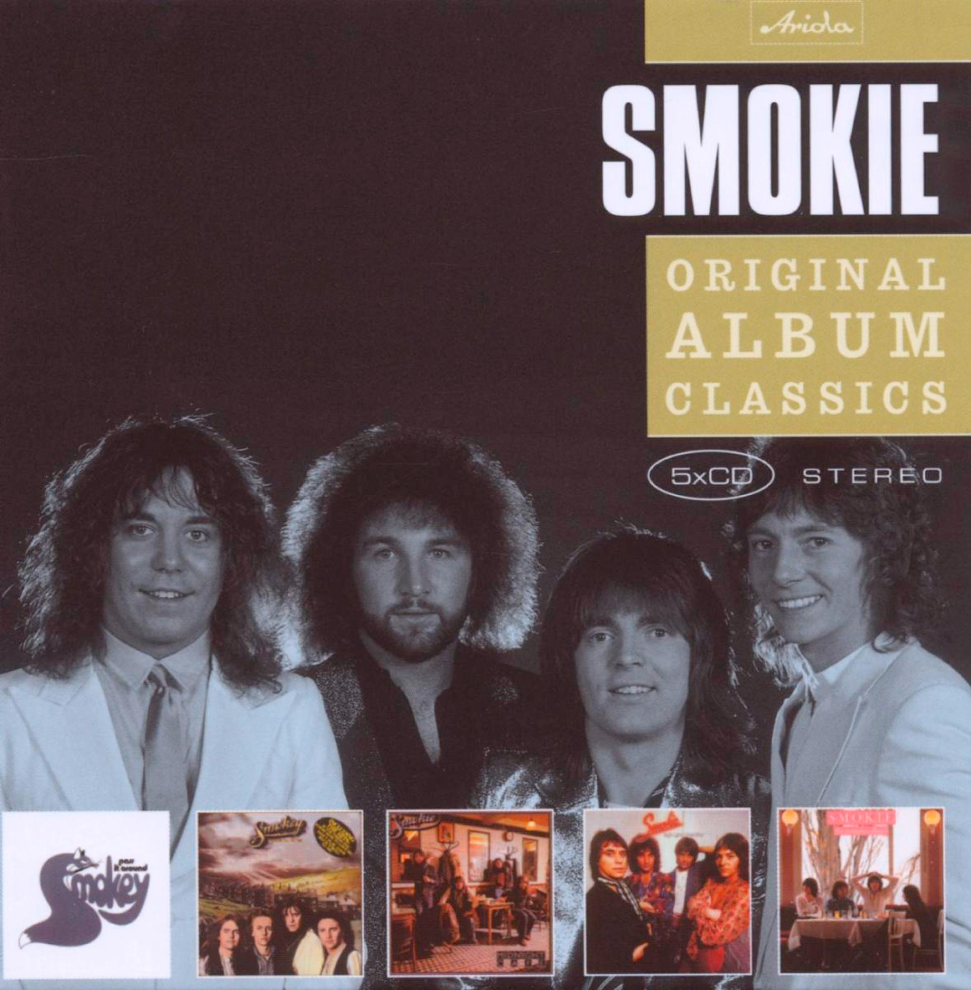 Smokie Original Album Classics CD-Cover mit Bandmitgliedern.