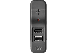 ISY IHU-2000 4-PORT MOBILE USB HUB - USB-Hub (Schwarz)