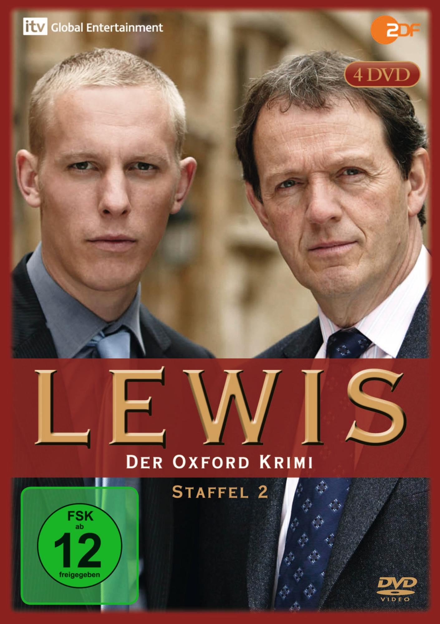 DVD-Cover für 'LEWIS' mit zwei Männern, Text und Logos in einem rot-, gold- und grünen Design.
