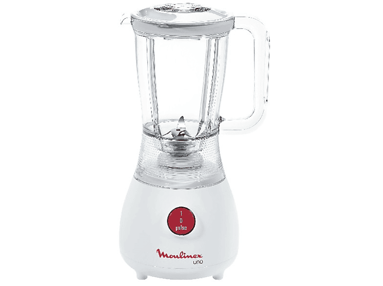 Batidora de vaso - Moulinex LM2201 Potencia 350W, Vaso de 1,25L, 1 velocidad, Función pulse