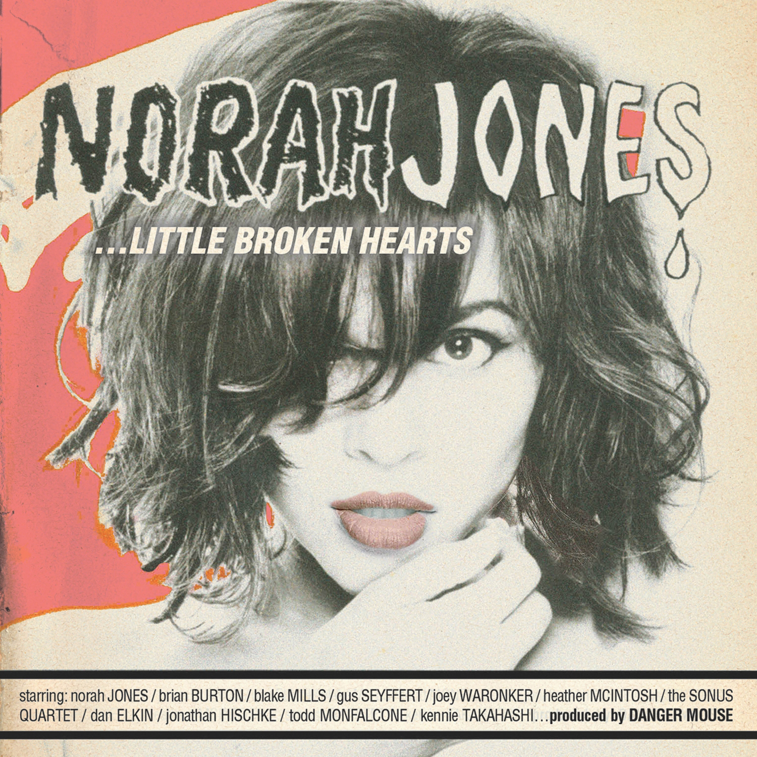 Norah Jones Albumcover, Gesicht, Augen. Text oben und unten.
