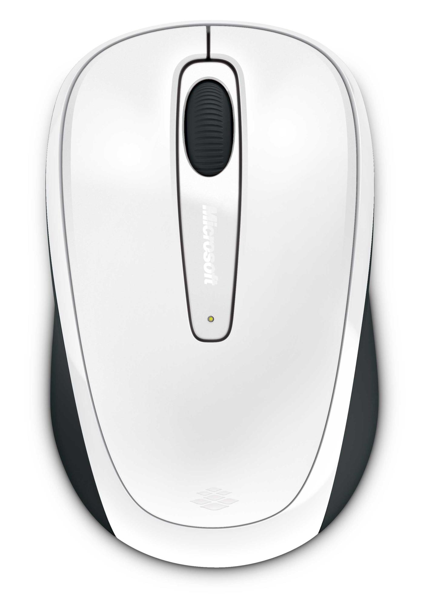 MICROSOFT Wireless Mobile Mouse 3500 Funkmaus, Weiß glänzend