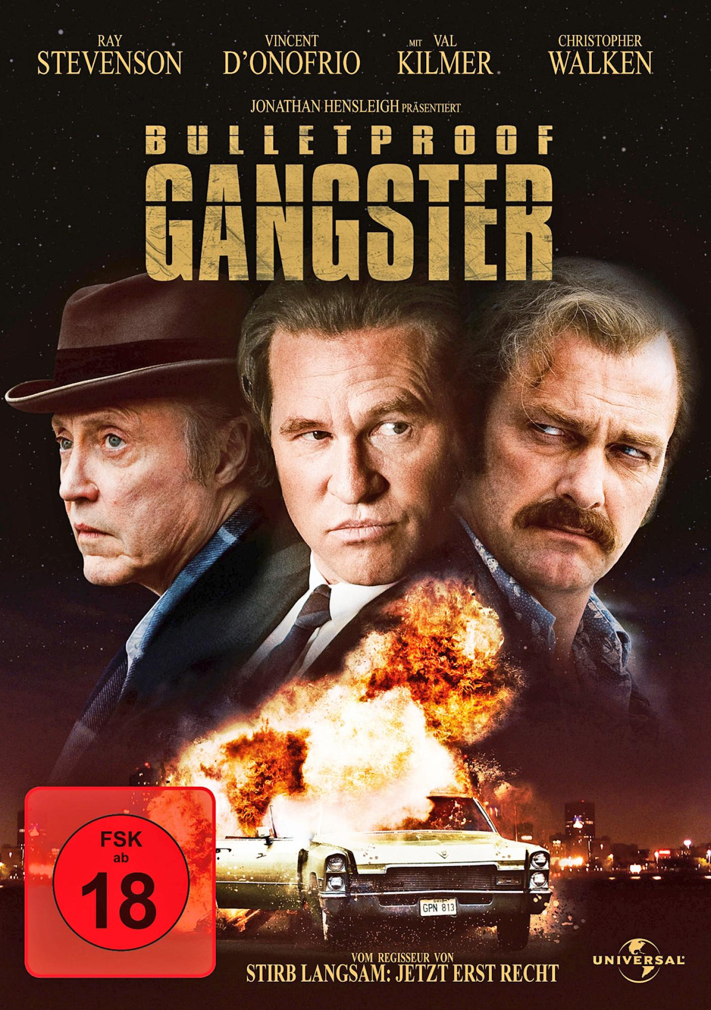 Filmposter: Bulletproof Gangster, mit Schauspielern und einer Explosion.