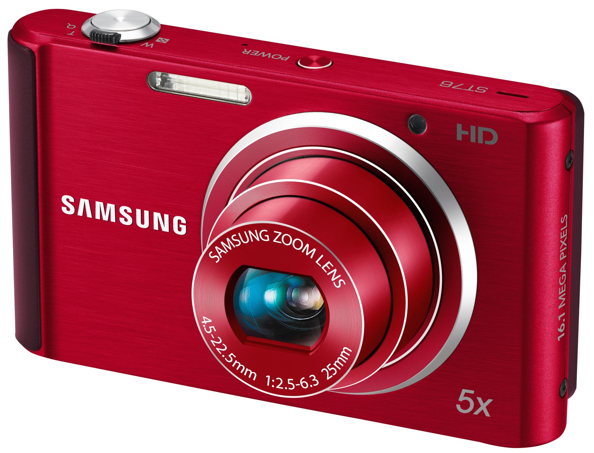 Cámara - Samsung ST-76 Roja, 16 Mp, HD