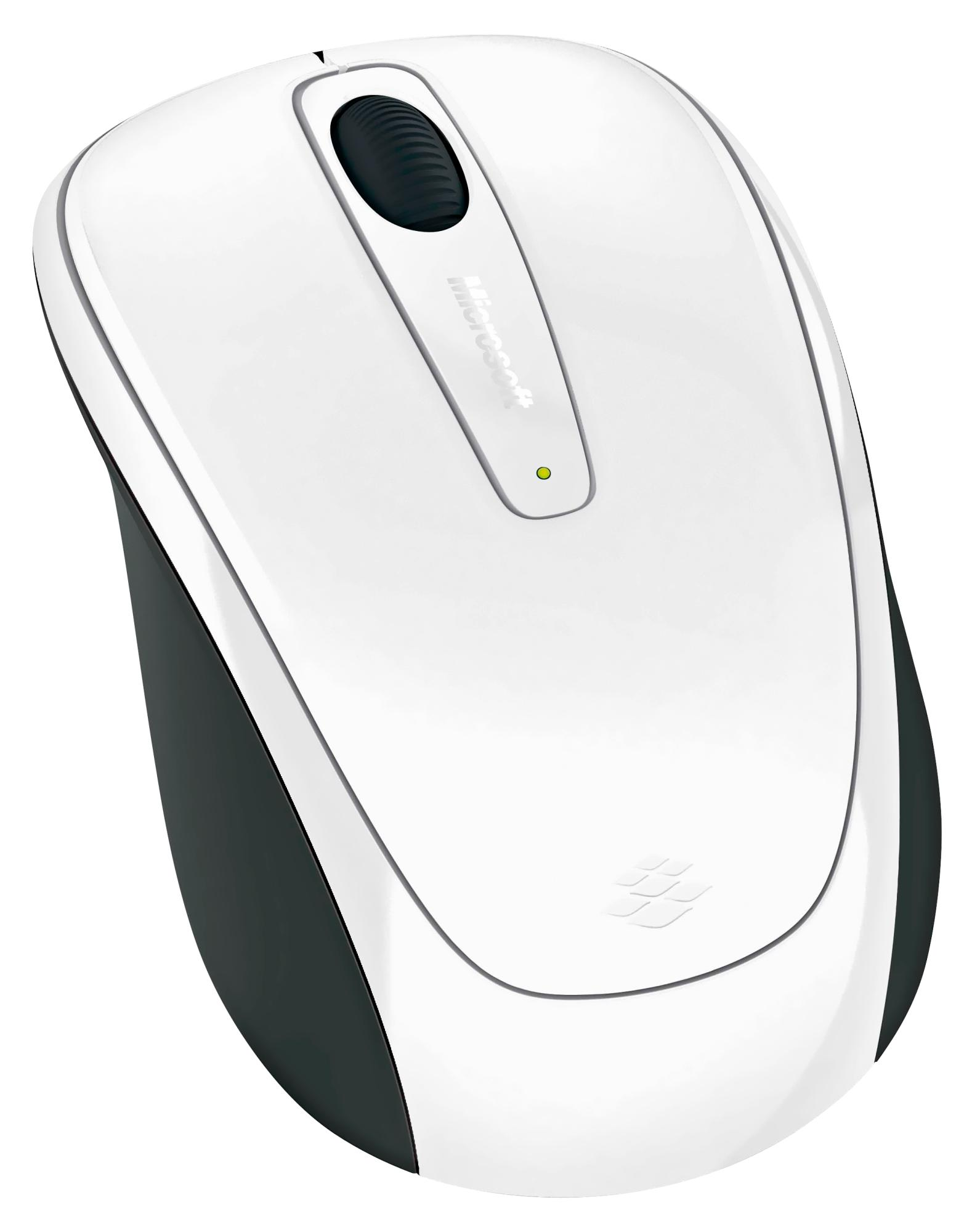 MICROSOFT Wireless Mobile Mouse 3500 Funkmaus, Weiß glänzend