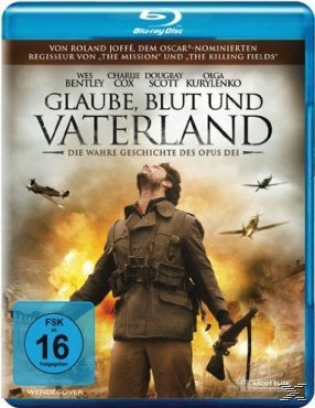 Filmcover mit einem Mann in Militäruniform, der nach oben schaut. Text auf Deutsch, enthält Blu-ray Disc Logo.