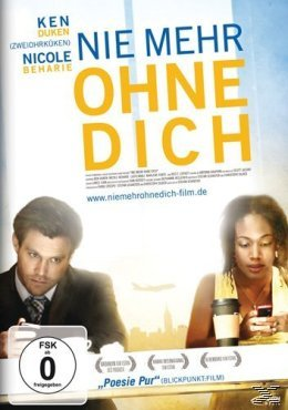 DVD-Cover mit einem Paar vor einer Flughafenszene, mit Textüberlagerung.