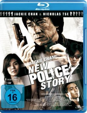Blu-ray-Cover mit Jackie Chan und Nicholas Tse. Filmtitel New Police Story.