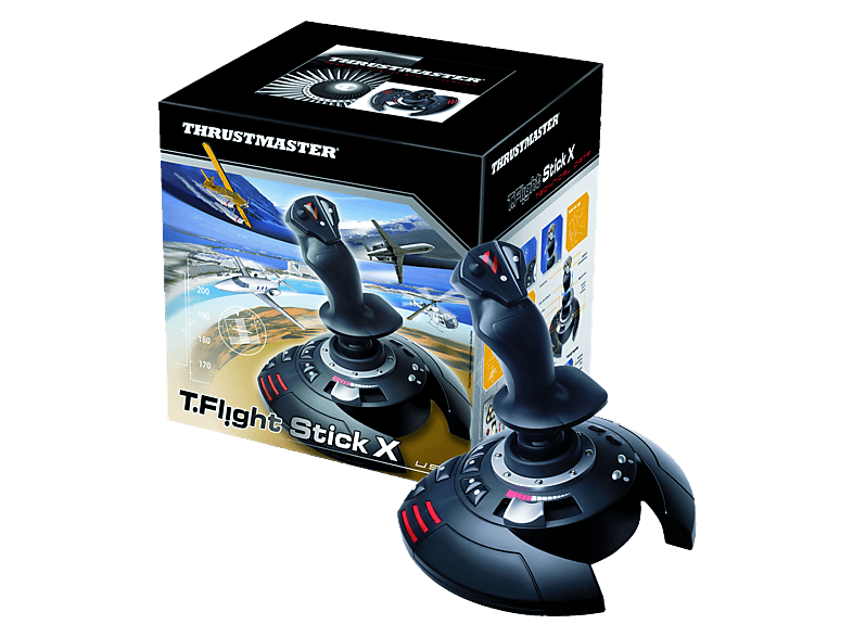THRUSTMASTER Joystick T-Flight Stick X, PC/PS3, USB, Schwarz (4160526) — Foto 2 von 2