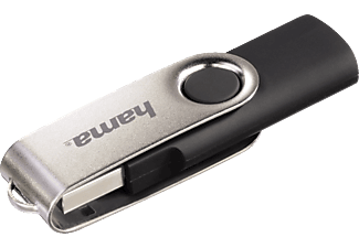 HAMA Rotate - USB-Stick  (64 GB, Schwarz/Silber)
