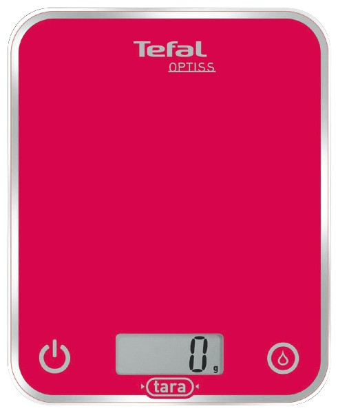 De Cocina Tefal optiss roja balanza bc5003 bc5121v1 digital extraplana tara vidrio templado y pilas incluidas pantalla lcd alta alimentos multifuncional 0 peso 5kg cada 1g