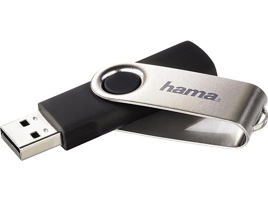 HAMA Rotate - USB-Stick  (32 GB, Schwarz/Silber)