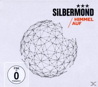 Albumcover für Silbermond 'Himmel Auf'. Eine Kugel aus Linien und Punkten ist das Hauptbild.