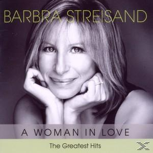 Albumcover von Barbra Streisand, lächelnd, mit dem Text 'A Woman in Love'.