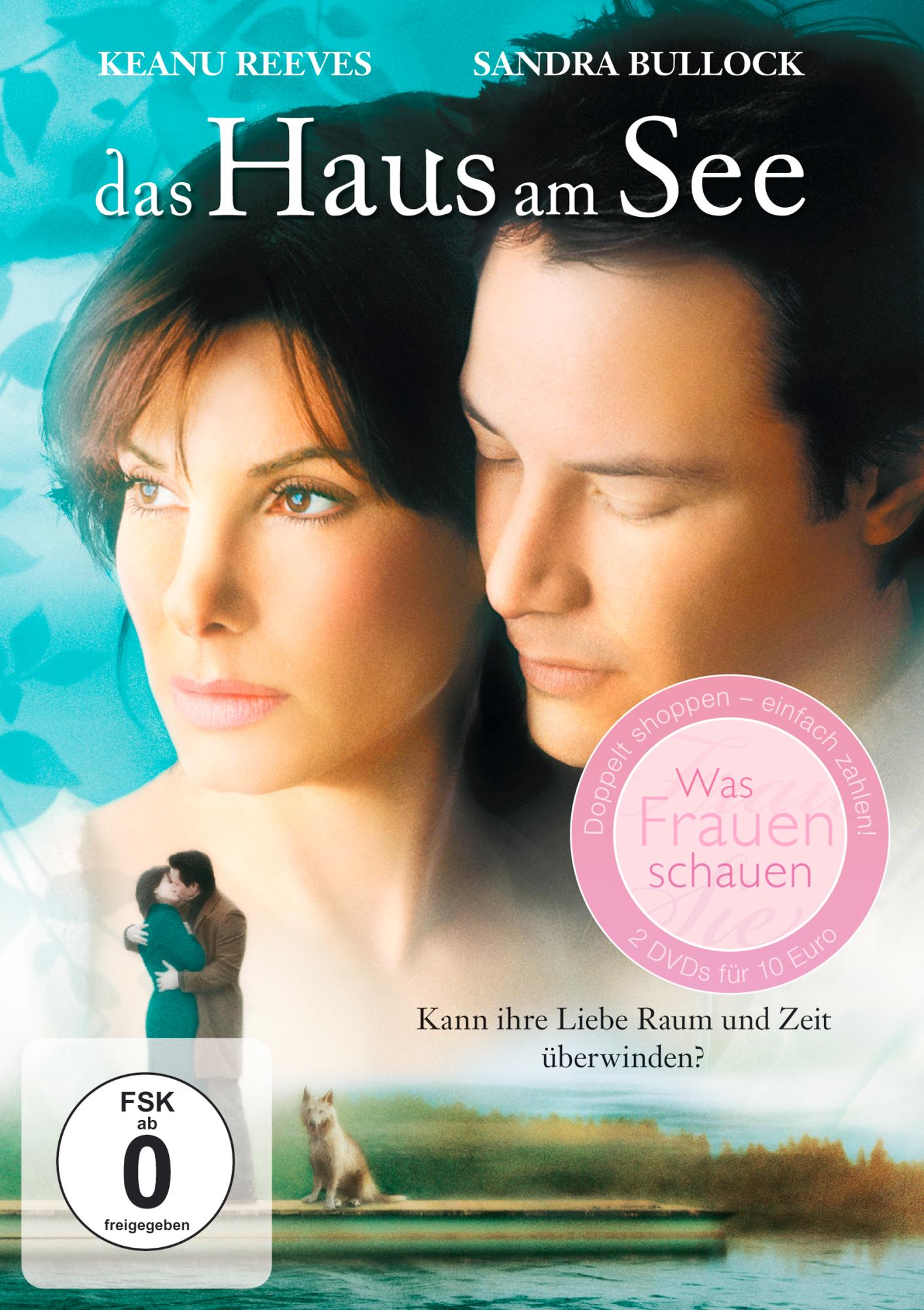DVD-Cover für 'Das Haus am See', mit Keanu Reeves und Sandra Bullock, eine Szene am See.