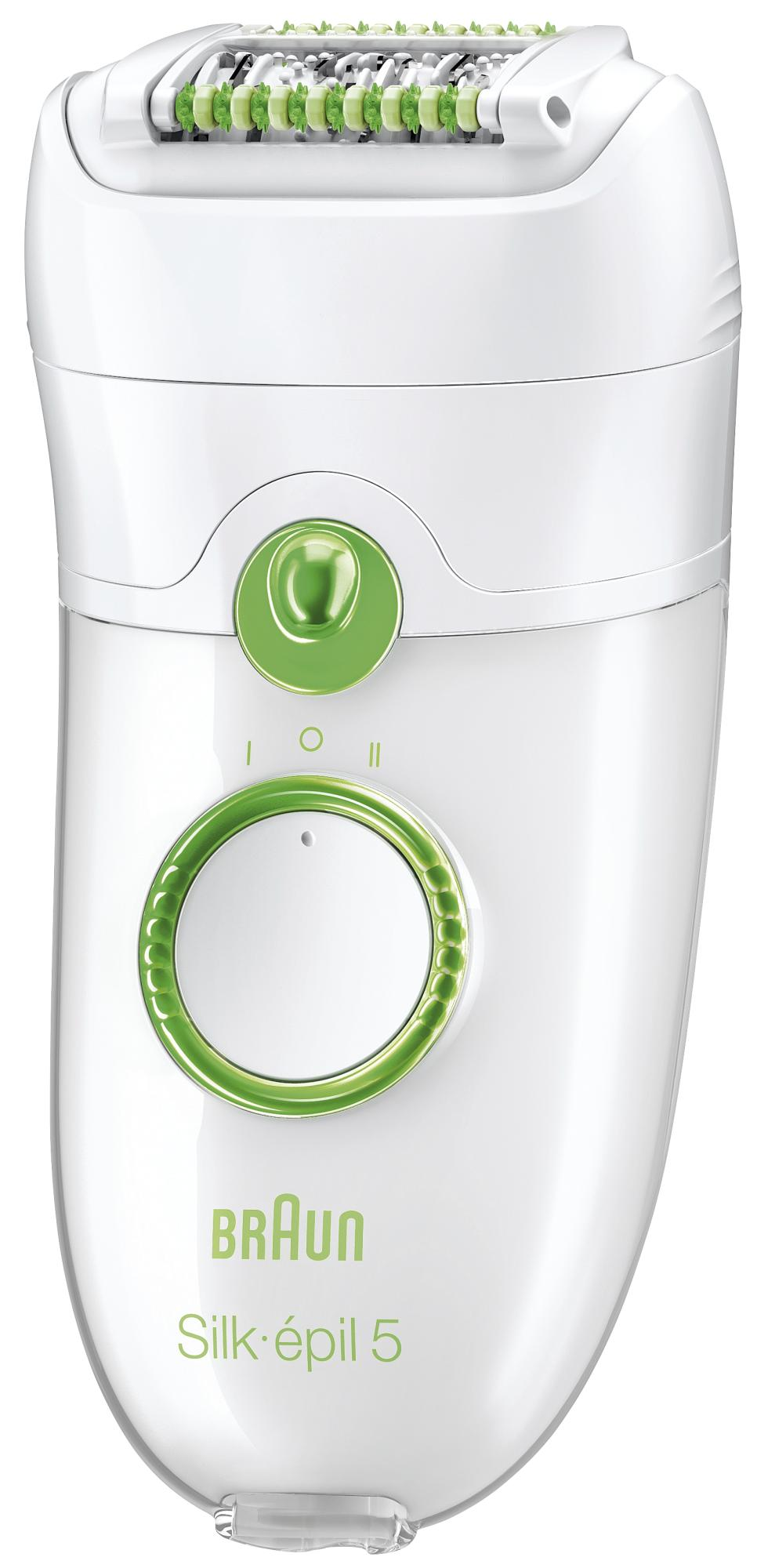 Depiladora - Braun XELLE 5580 WBOX Depilación de arranque con cabezal de masaje, Guante de frío