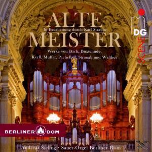CD-Cover mit einem verzierten Kircheninneren. Der Text lautet Alte Meister und Berliner Dom.