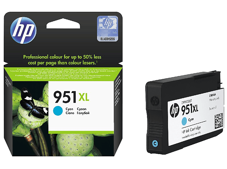 HP CN046AE  HP 951XL cartouche d'encre cyan grande capacité authentique