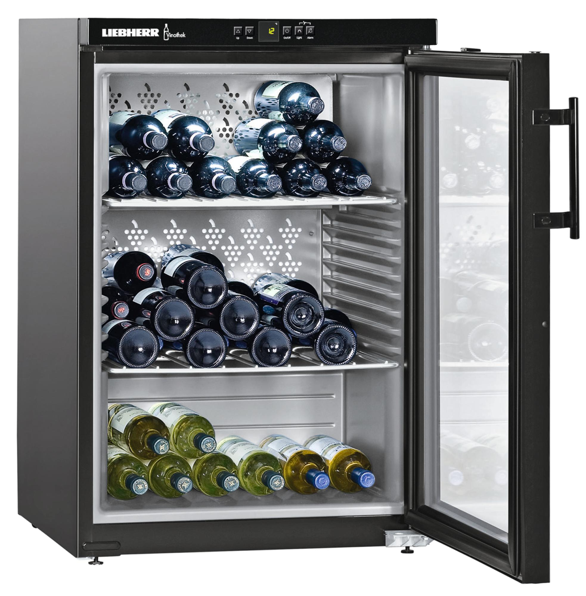 Vinoteca Liebherr Wkb1812 con capacidad para 66 botellas 1812 bodega wkb181221 89x60 clase negra 1 temperatura ventilado zona 89 60 613 cms. 134 negro vinothek enfriador de 3