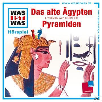 Cover einer Lern-CD über das alte Ägypten mit einer ägyptischen Figur und Hieroglyphen.