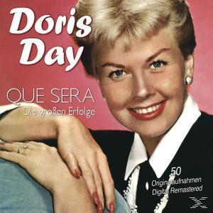 Albumcover von Doris Day, lächelnd mit rotem Hintergrund.